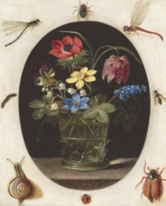 Still Life with Bugs and Snail by Clara Peeters, 1610